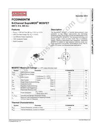 FCD9N60NTM Datasheet Page 2