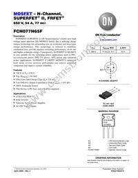 FCH077N65F-F155 Datasheet Cover