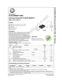 FCH104N60F-F085 Datasheet Cover