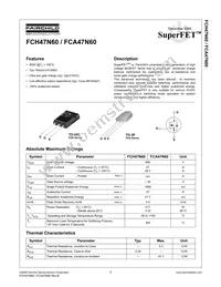 FCH47N60 Datasheet Cover