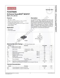 FCH47N60N Datasheet Page 2