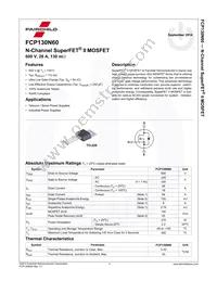 FCP130N60 Datasheet Page 2