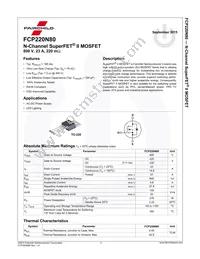 FCP220N80 Datasheet Page 2