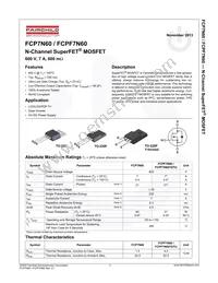 FCP7N60_F080 Datasheet Page 2