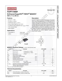 FCPF11N60F Datasheet Page 2