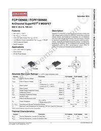 FCPF190N60 Datasheet Page 2