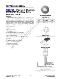 FCPF250N65S3R0L Datasheet Cover