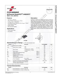 FCPF400N80Z Datasheet Page 2