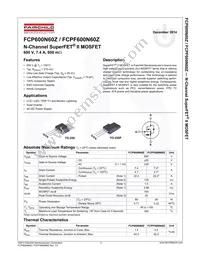 FCPF600N60Z Datasheet Page 2