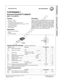 FCPF600N60ZL1 Datasheet Cover
