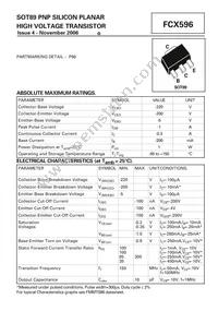 FCX596TA Datasheet Cover