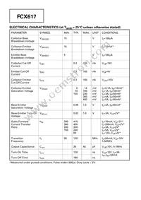 FCX617TA Datasheet Page 2