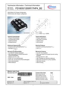 FD16001200R17HP4B2BOSA2 Datasheet Cover