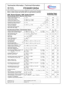 FD300R12KS4HOSA1 Datasheet Cover