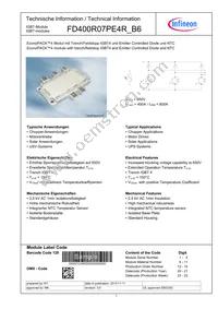 FD400R07PE4RB6BOSA1 Datasheet Cover