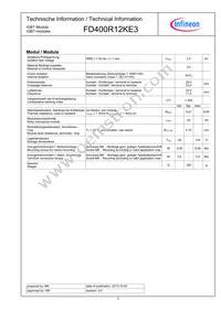 FD400R12KE3HOSA1 Datasheet Page 3
