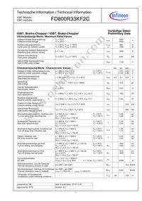 FD800R33KF2CNOSA1 Datasheet Cover