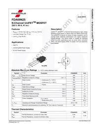 FDA69N25 Datasheet Page 2