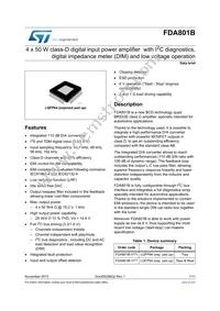 FDA801B-VYY Datasheet Cover