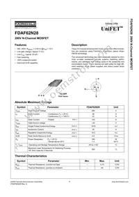FDAF62N28 Datasheet Cover