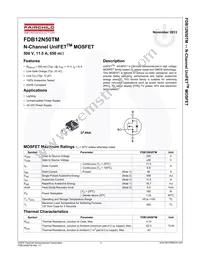 FDB12N50TM Datasheet Page 2