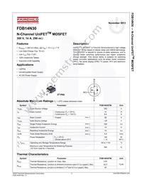 FDB14N30TM Datasheet Page 2