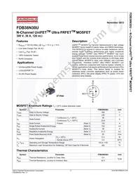 FDB38N30U Datasheet Page 2