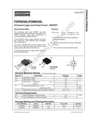 FDB6030L Datasheet Page 2