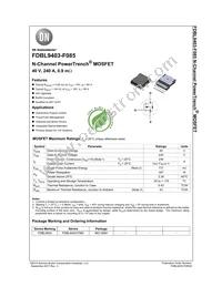 FDBL9403-F085 Datasheet Cover