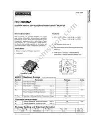 FDC6000NZ_F077 Datasheet Cover