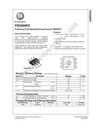 FDC608PZ Datasheet Cover