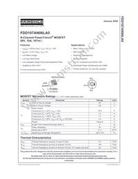 FDD107AN06LA0 Datasheet Cover