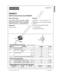 FDD2612 Datasheet Cover