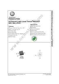 FDD5810-F085 Datasheet Cover