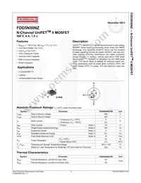 FDD5N50NZTM Datasheet Page 2