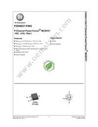 FDD6637-F085 Datasheet Cover