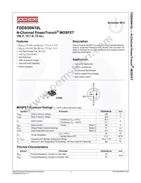 FDD850N10L Datasheet Page 2