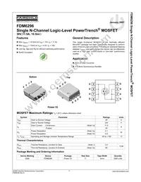 FDM6296 Datasheet Cover