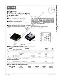 FDMC610P Datasheet Page 2