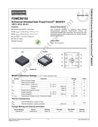 FDMC86102 Datasheet Page 2