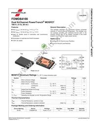 FDMD84100 Datasheet Page 2