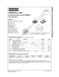 FDMS36101L-F085 Datasheet Page 2