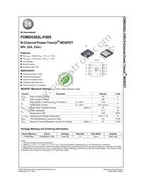 FDMS5362L-F085 Datasheet Cover