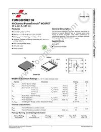 FDMS8050ET30 Datasheet Page 2