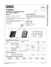 FDMS8090 Datasheet Page 2