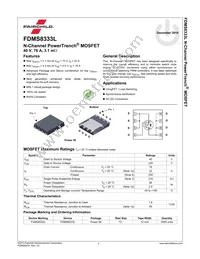 FDMS8333L Datasheet Page 2