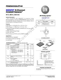 FDMS8350LET40 Datasheet Cover