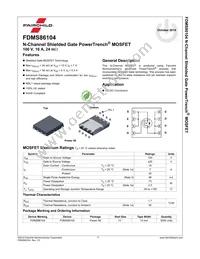 FDMS86104 Datasheet Page 2