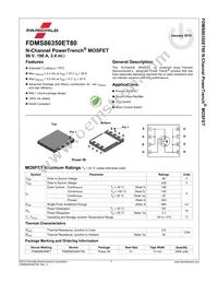 FDMS86350ET80 Datasheet Page 2