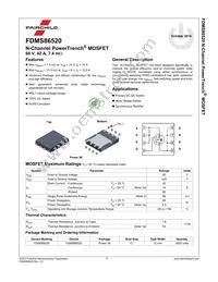 FDMS86520 Datasheet Page 2